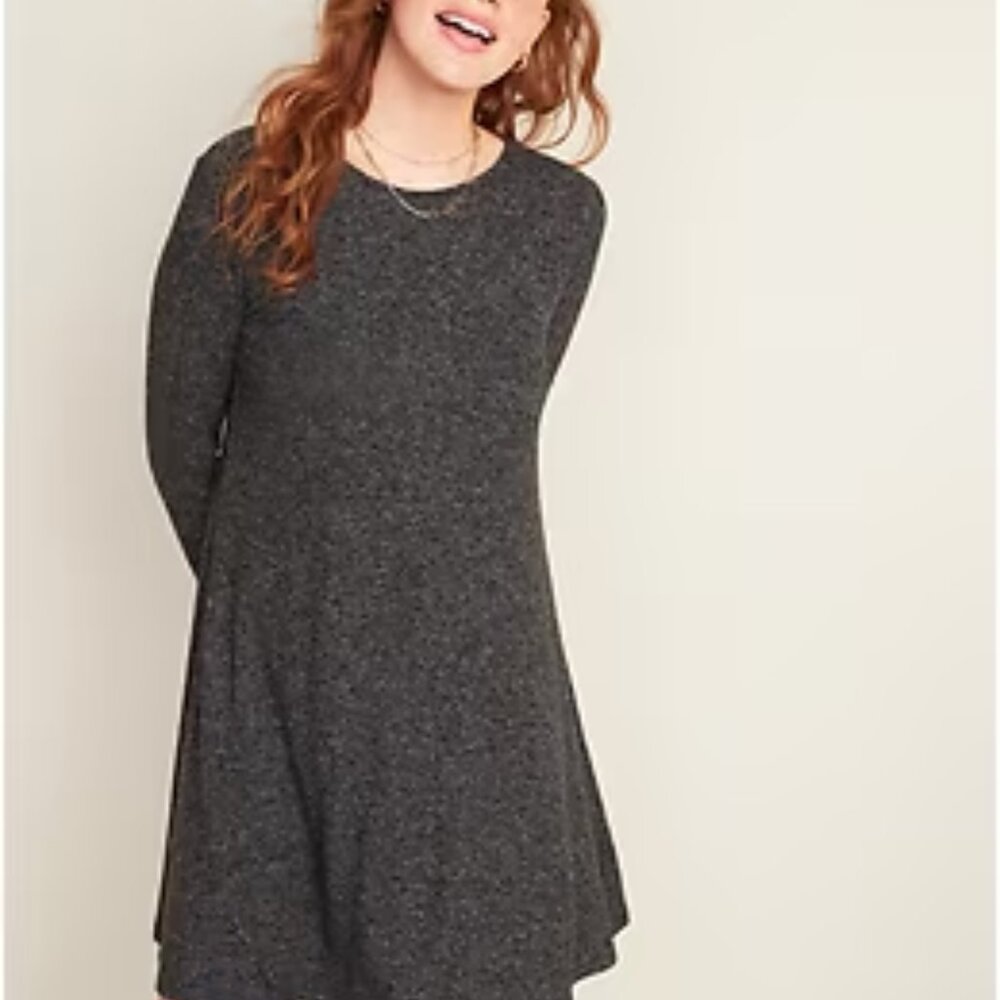 Old Navy Long Sleeve Heather Grey Dress - Tall